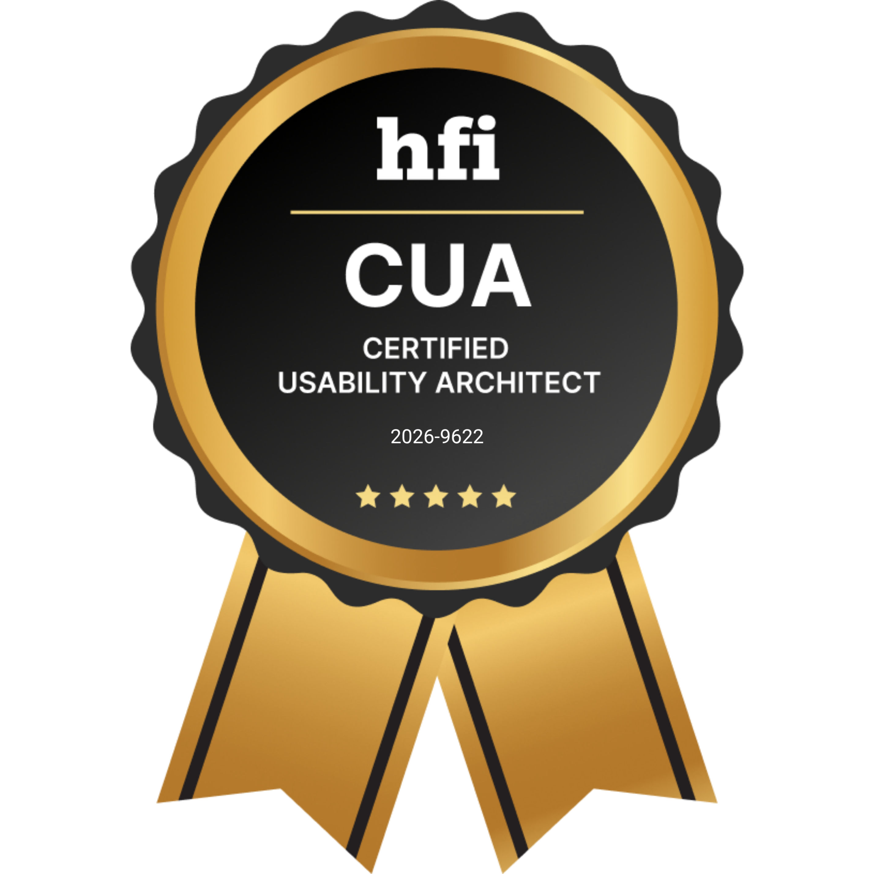HFI Certified Usability Architect badge